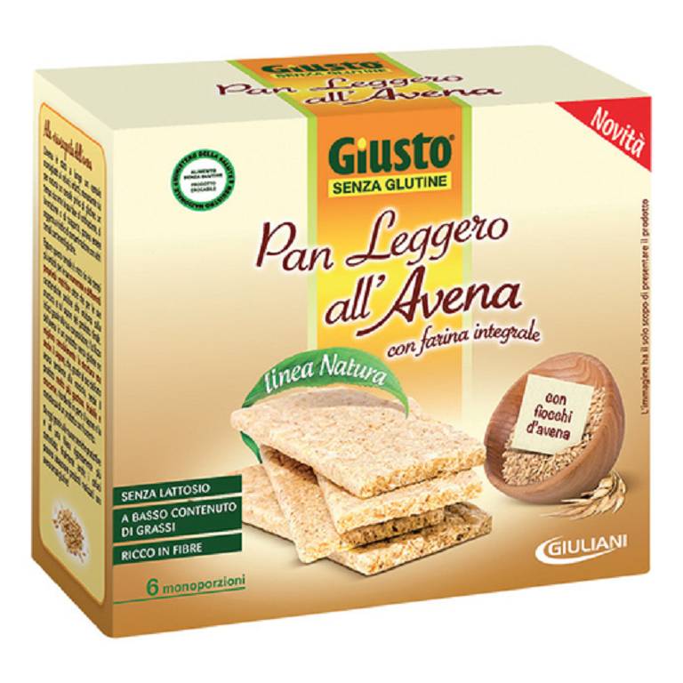 GIUSTO S/G PAN LEG AVENA 6X25G