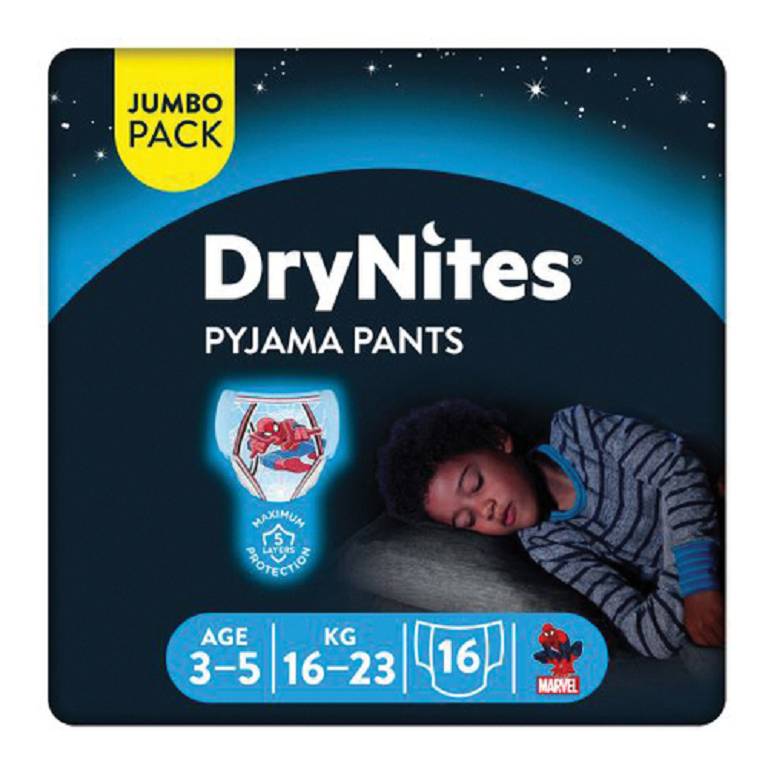 HUGGIES DRYNITES BOY 3/5AN 16P